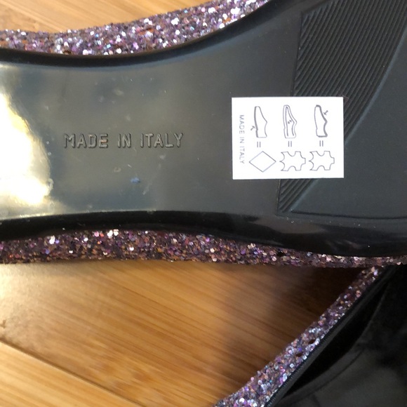 NEW POLLICE LEE BEATRICE SLIPPERS Light Pink Glitter Size 39.5 - Picture 7 of 8